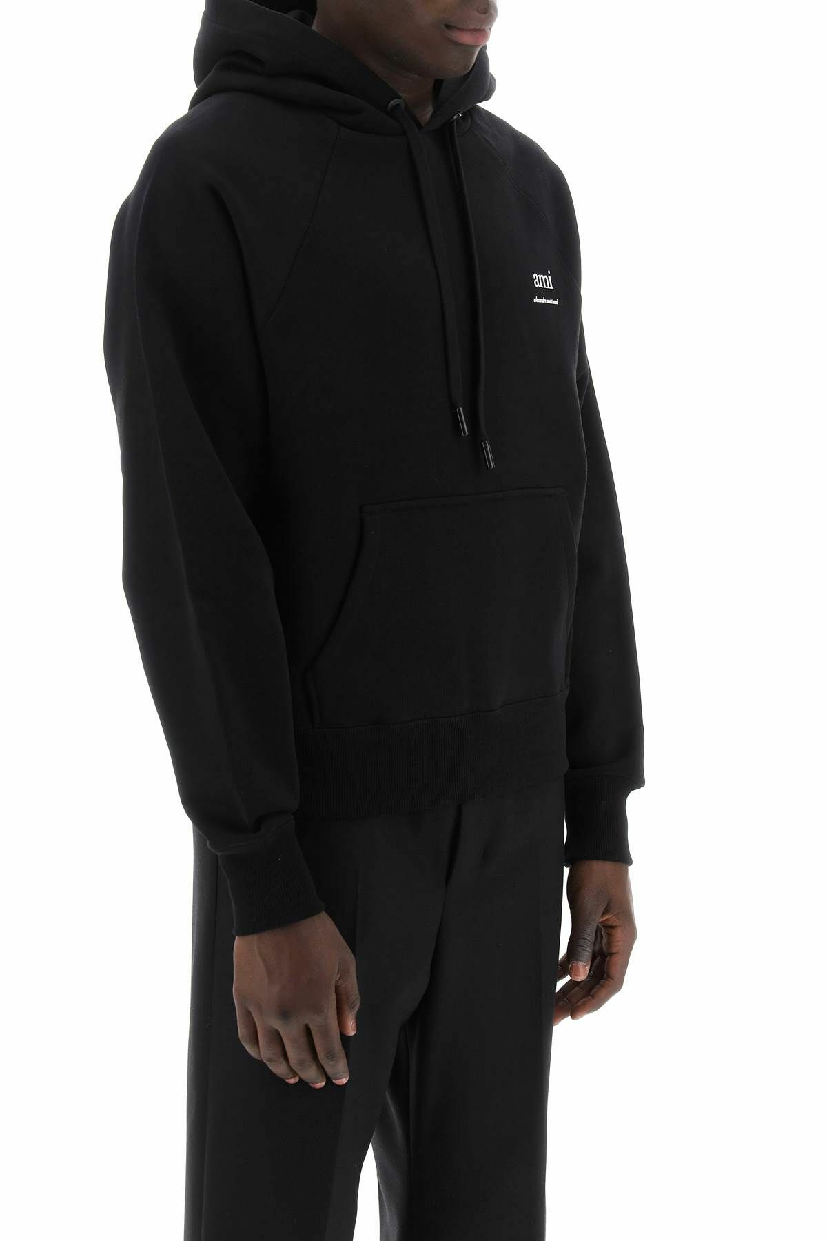 AMI ALEXANDRE MATIUSSI organic cotton hoodie with hood Grey