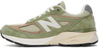 New Balance Green Made in USA 990v4 Sneakers