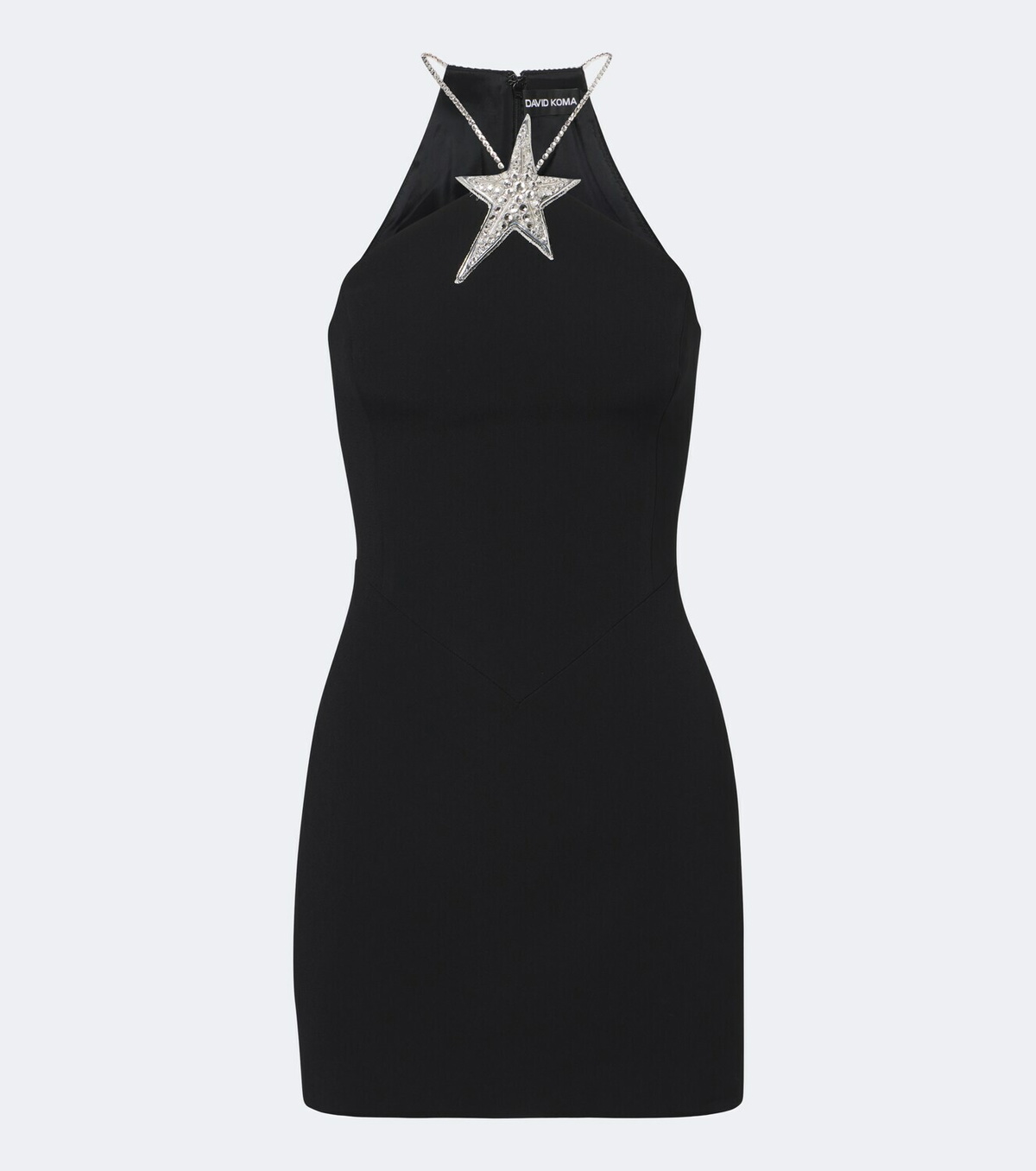 David Koma Embellished halterneck minidress
