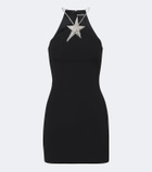 David Koma Embellished halterneck minidress