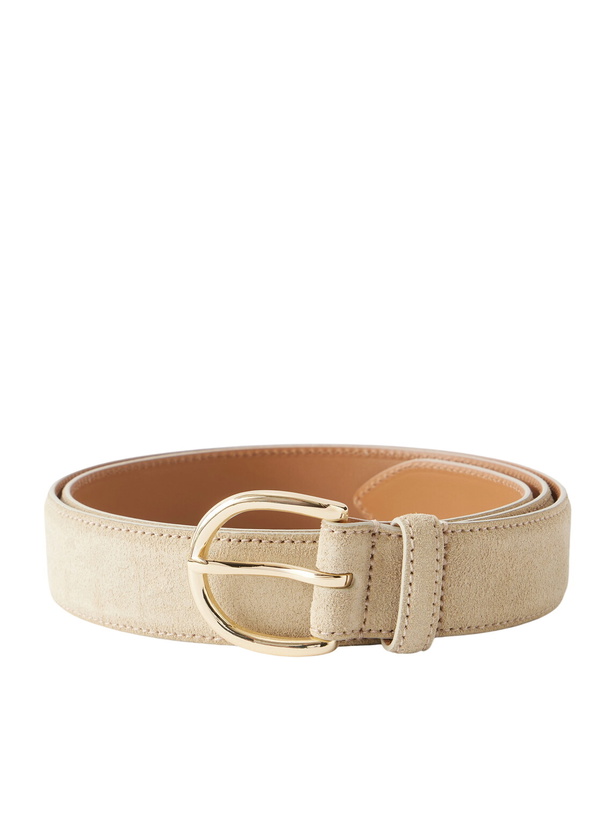 Photo: MORJAS - The Belt 3cm Suede Belt - Neutrals