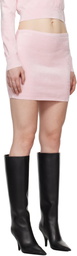 alexanderwang.t Pink Logo Embossed Miniskirt