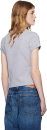 Off-White Gray 'Off-White' Shadow Fitted T-shirt