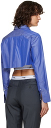 HommeGirls SSENSE Exclusive Blue Cropped Shirt