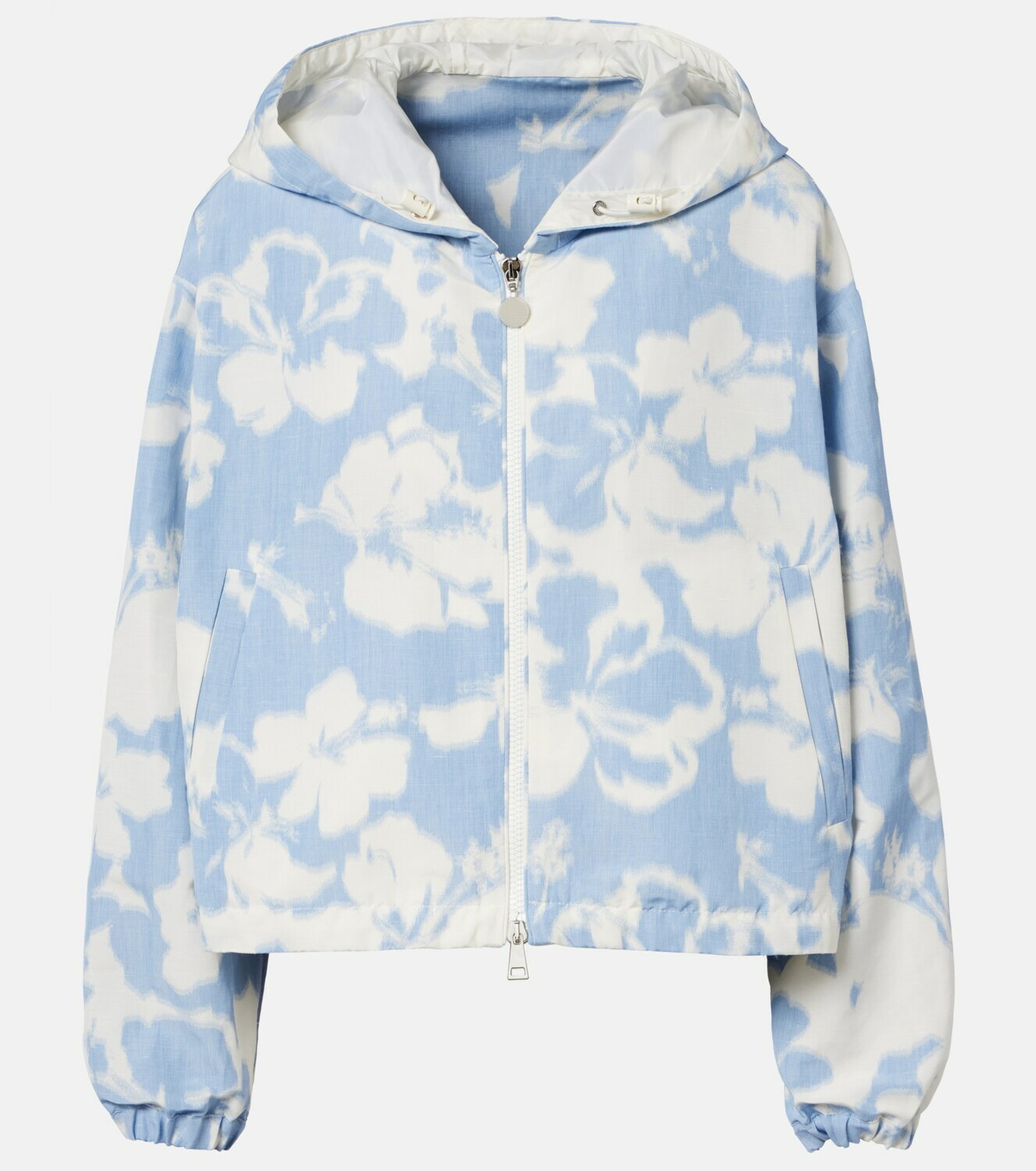 Moncler Noisetier floral hooded jacket