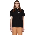 Burberry Black Embroidered TB Polo