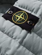Stone Island - Logo-Appliquéd Quilted Cotton-Blend Shell Hooded Down Jacket - Gray