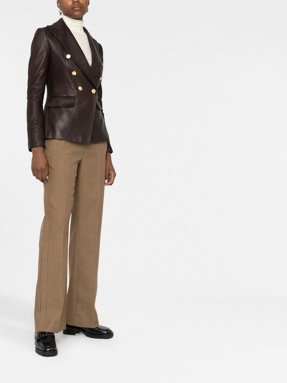 TAGLIATORE - Double-breasted Leather Jacket