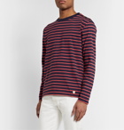 Armor Lux - Striped Cotton T-Shirt - Red