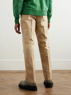 SAINT Mxxxxxx - Straight-Leg Pleated Cotton-Canvas Trousers - Neutrals