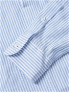 Ralph Lauren Purple label - Striped Linen Half-Placket Shirt - Blue