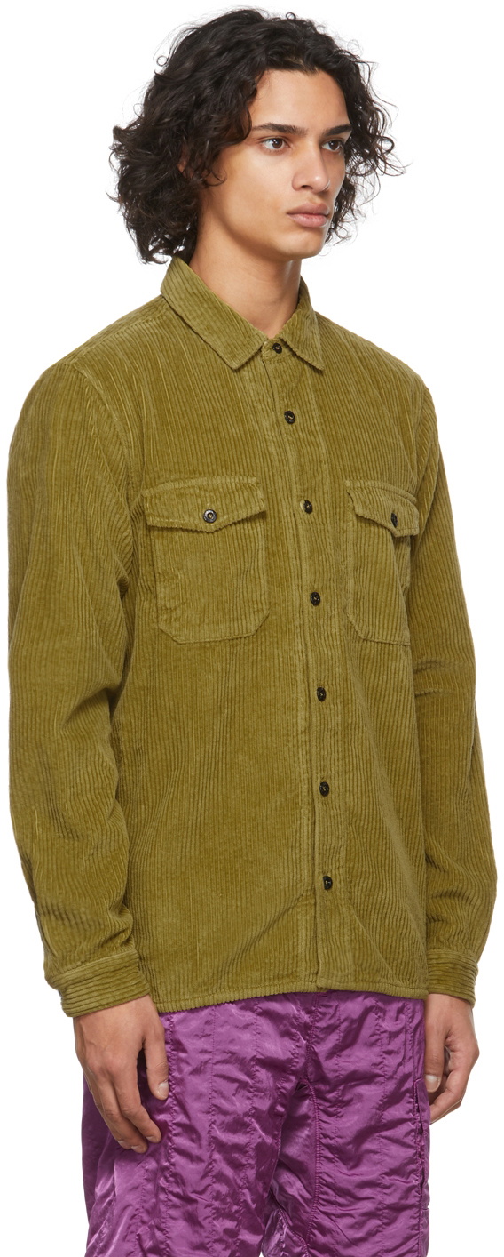 Stone island khaki on sale shirt