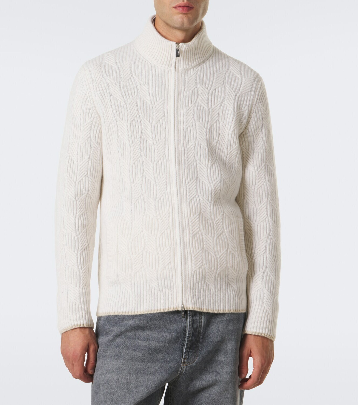 Fedeli Cable-knit cashmere cardigan