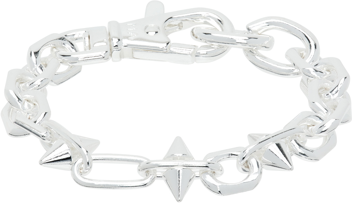 Martine Ali - XL Flat Link Sterling Silver Chain Bracelet - Silver Martine  Ali