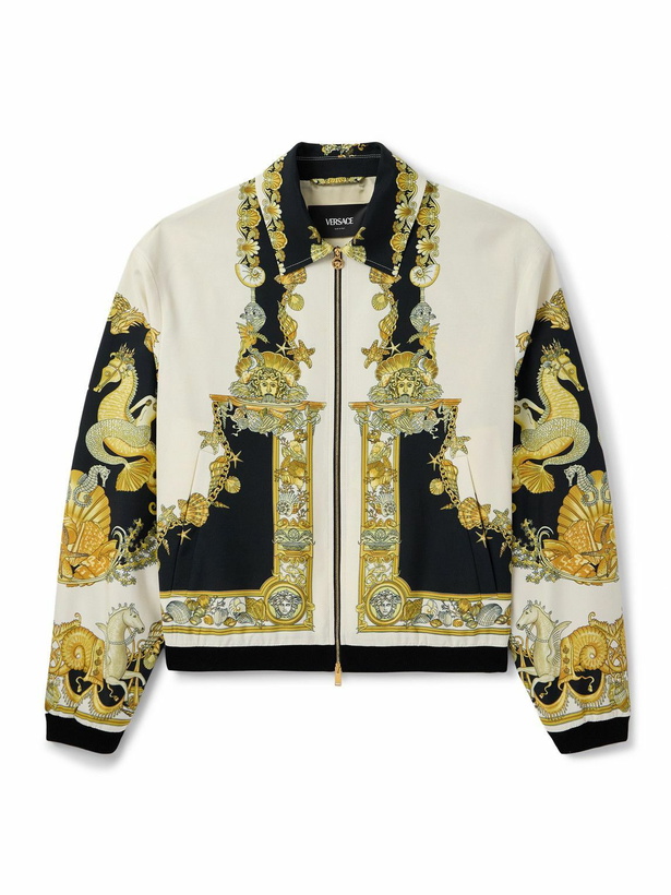 Photo: Versace - Printed Woven Blouson Jacket - Neutrals
