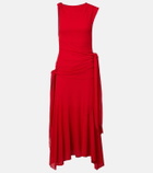 Ganni Draped asymmetric midi dress