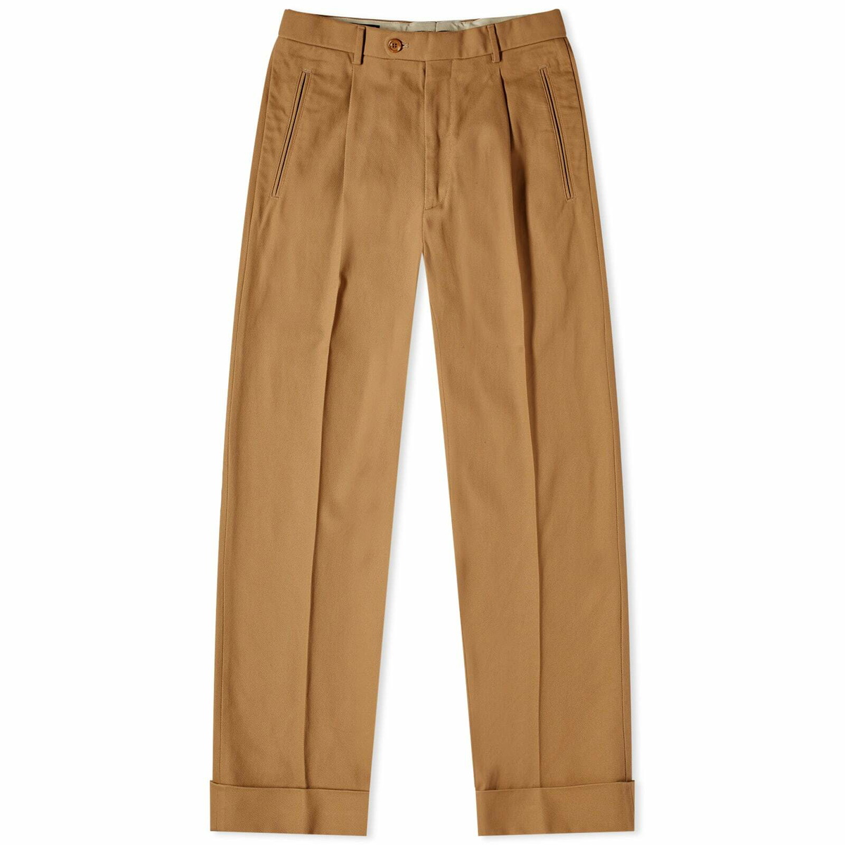 Gucci Men's Pleat Trouser in Bisque Gucci
