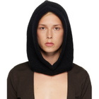 Rick Owens Black Tower Alpaca Knit Hood