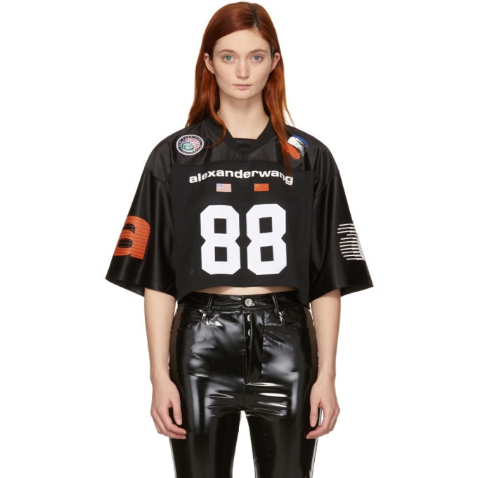 cropped football jersey
