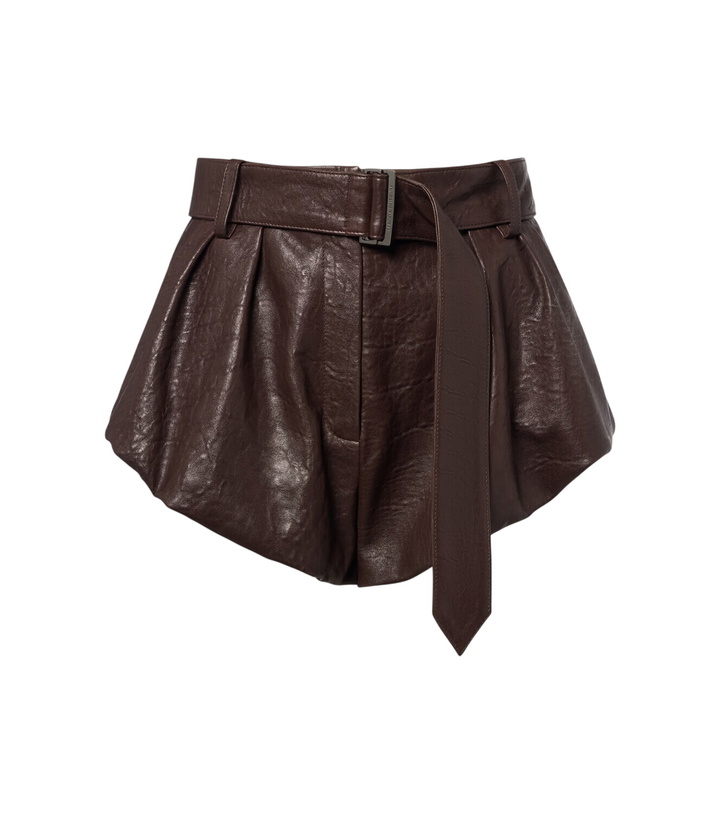 Photo: Magda Butrym Belted leather shorts