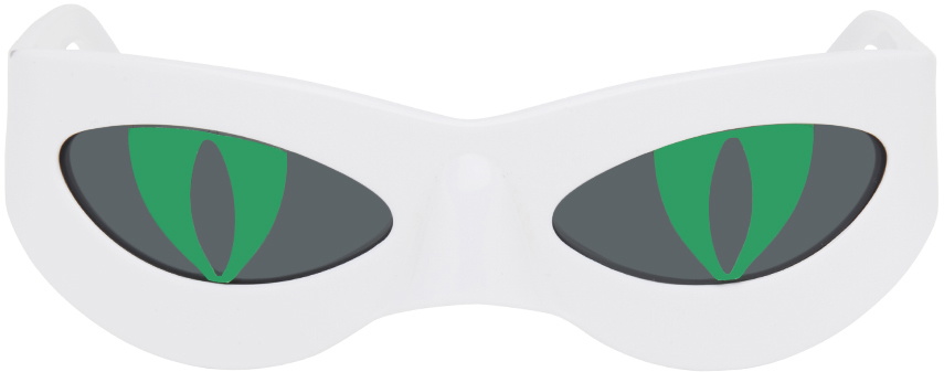 Charles Jeffrey LOVERBOY White Neko Sunglasses Charles Jeffrey