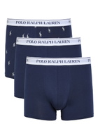 Polo Ralph Lauren Logo Stretch-cotton Trunks set of Three Navy