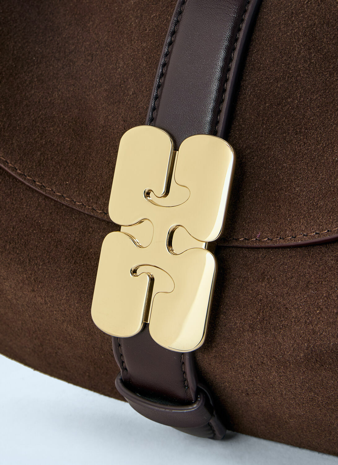 GANNI B-Kat Suede Shoulder Bag