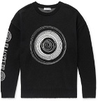 Flagstuff - Logo-Intarsia Cotton Sweater - Black