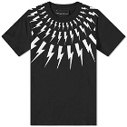 Neil Barrett Men's Fairisle Thunderbolt T-Shirt in Black/White