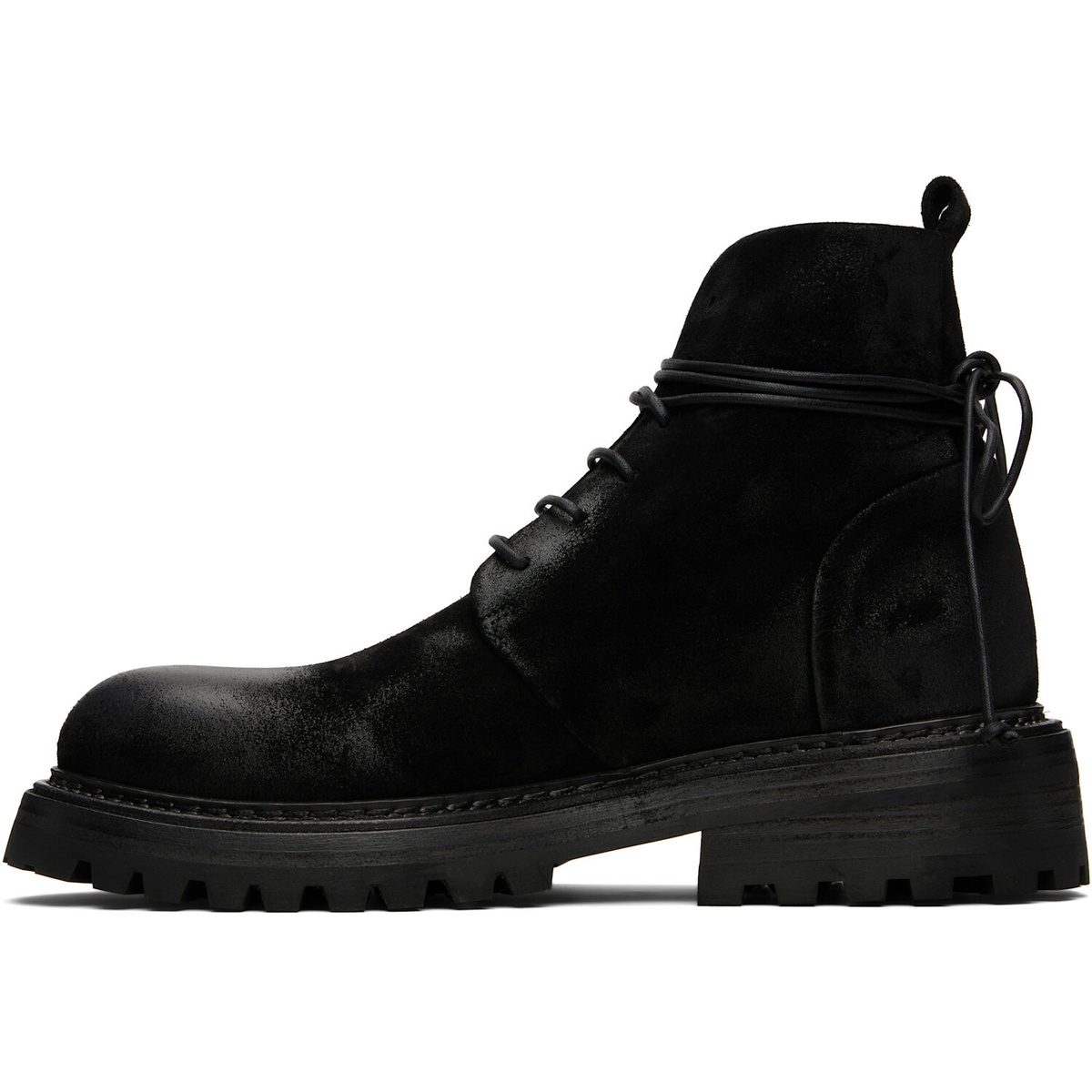 Marsèll Black Carraucola Reversed Leather Boots
