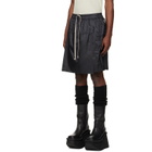 Rick Owens Moncler + Rick Owens Black Kilt Shorts