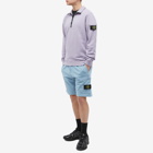 Stone Island Men's Garment Dyed Half Zip Sweat in Lavender