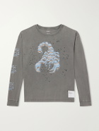 Satisfy - Logo-Print Distressed MothTech™ Cotton-Jersey T-Shirt - Gray