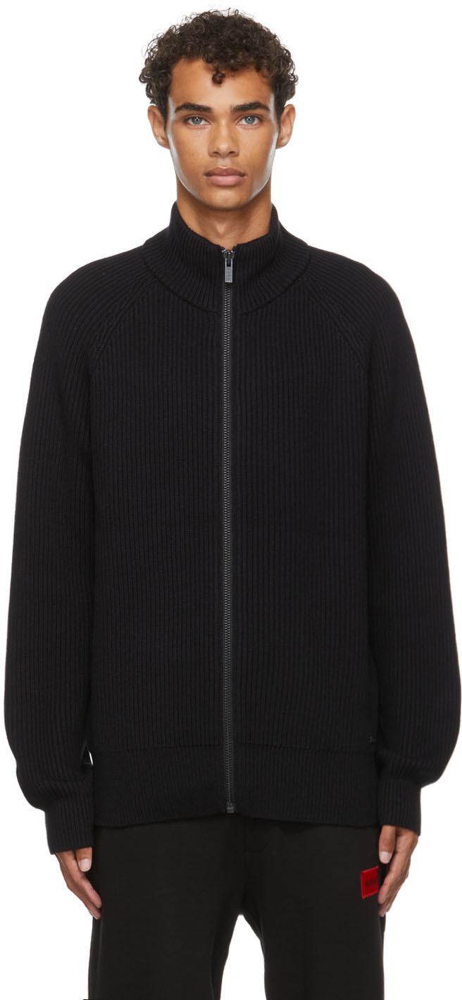 Hugo Black Zip-Up Jacket Hugo Boss