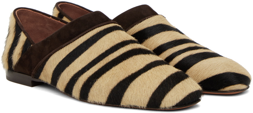 Wales Bonner Beige & Black Earth Loafers
