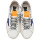 Golden Goose White and Navy Hi Star Sneakers