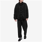 Portuguese Flannel Men's Lobo Button Down Corduroy Shirt in Black