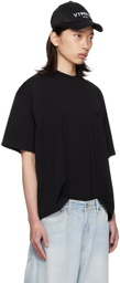 VTMNTS Black Embroidered T-Shirt