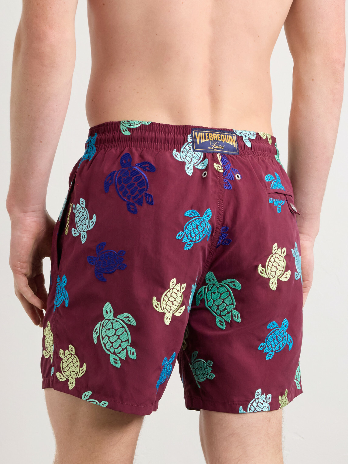 Vilebrequin - Mistral Embroidered Straight-Leg Swim Shorts - Red