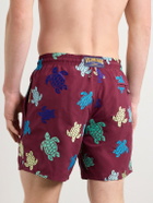Vilebrequin - Mistral Embroidered Straight-Leg Swim Shorts - Red