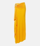 Christopher Esber Embellished gathered jersey maxi skirt