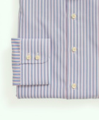 Brooks Brothers Men's X Thomas Mason Cotton Poplin English Collar, Stripe Dress Shirt | Blue/White