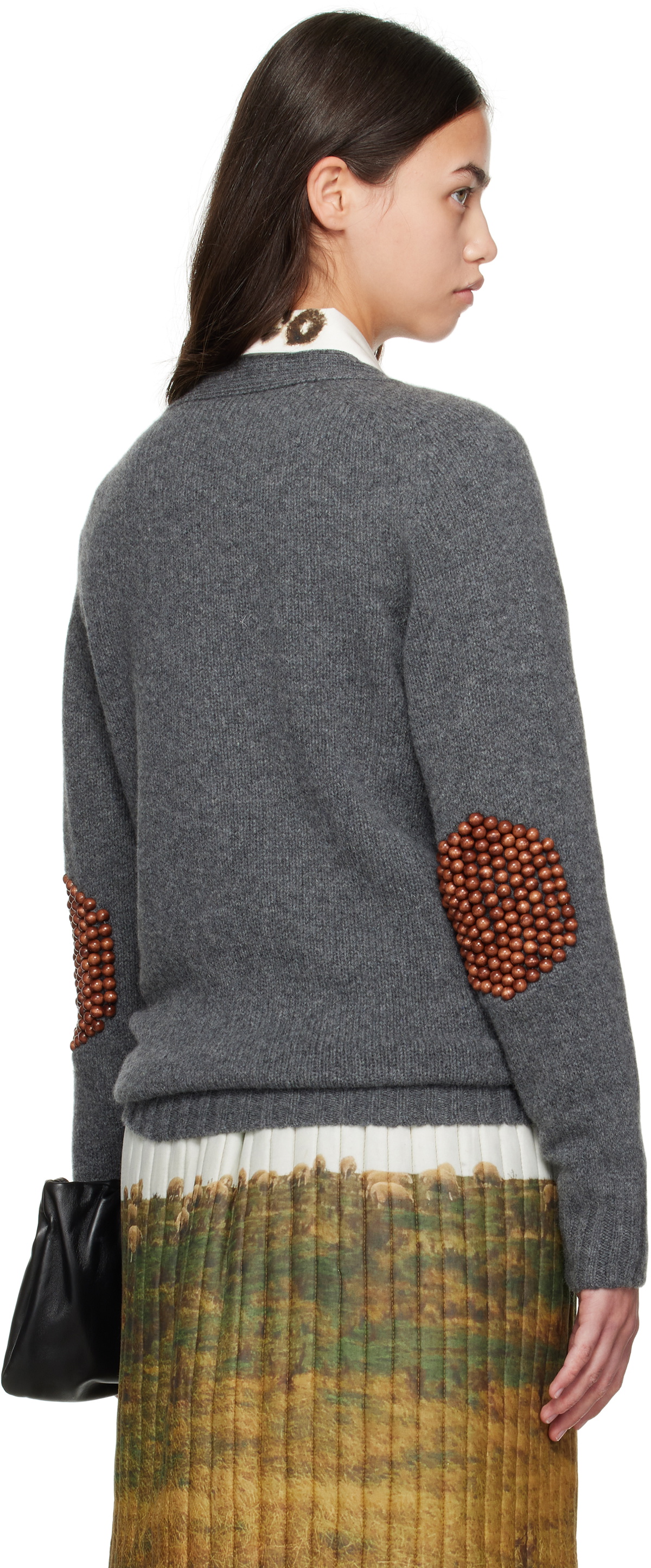 Bless Gray Pearlpad Cardigan