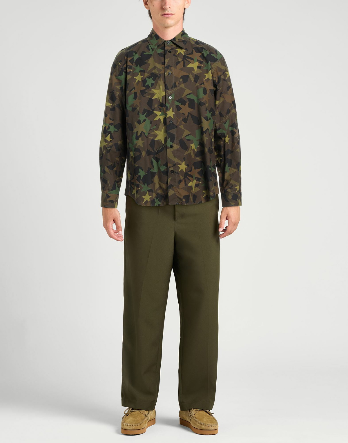 Versace Jeans Couture Mens Shirt Military in Green