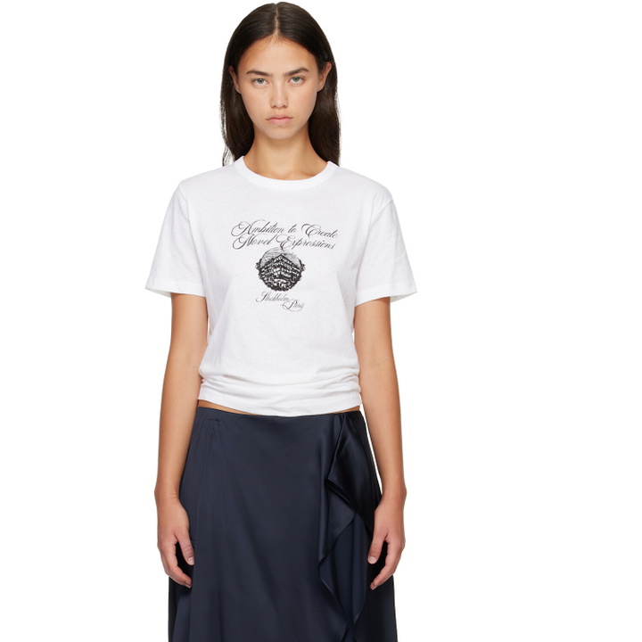 Photo: Acne Studios White Graphic Jersey T-shirt