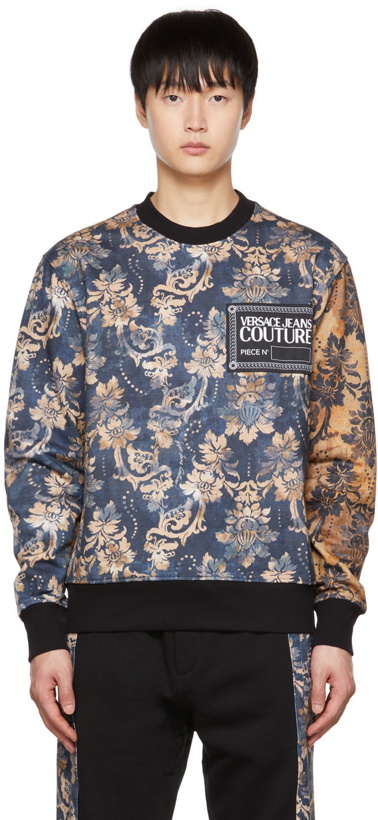 Photo: Versace Jeans Couture Navy Graphic Print Sweater
