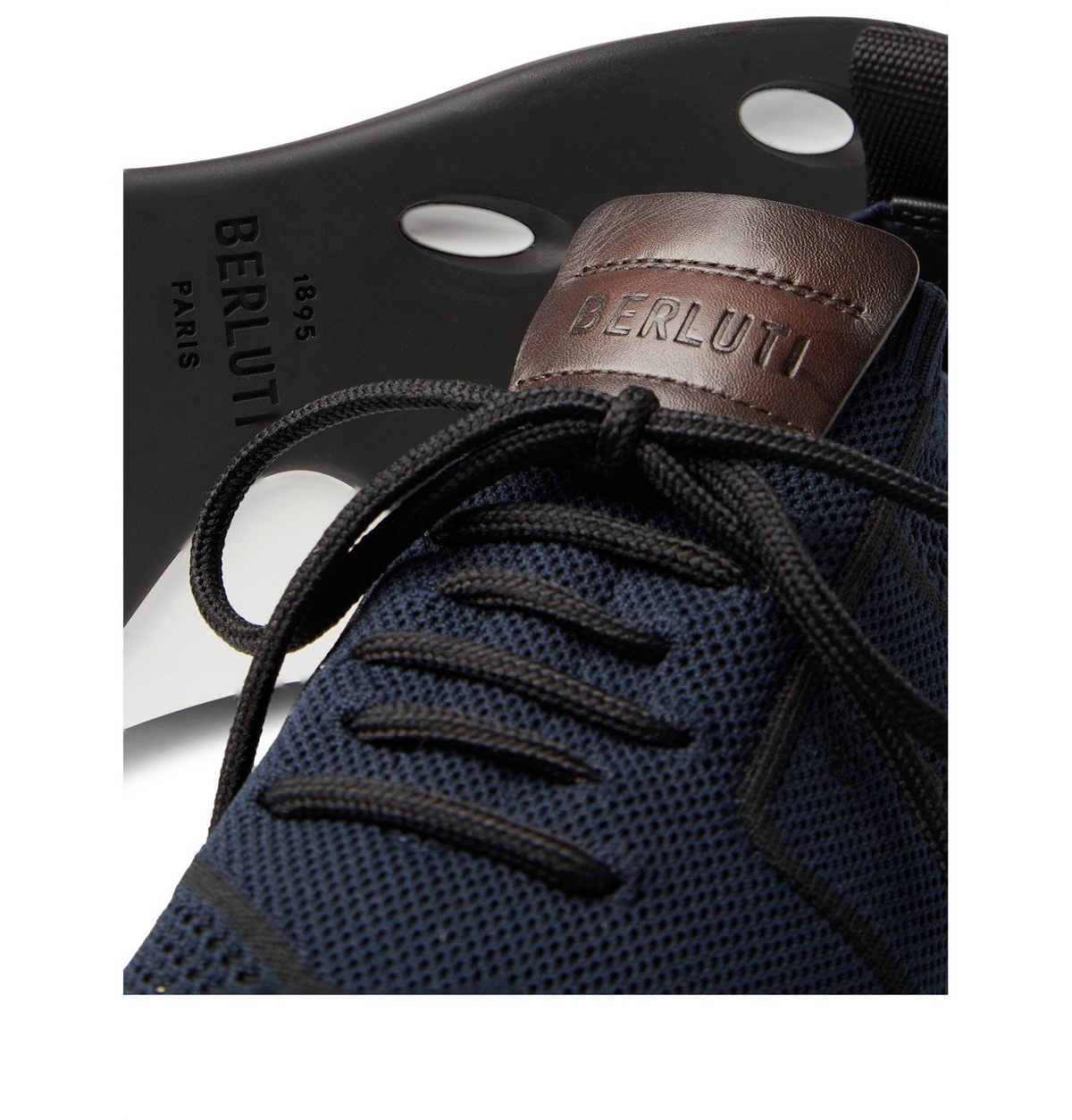 Shadow Cashmere And Leather Sneaker