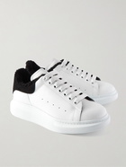 Alexander McQueen - Exaggerated-Sole Shearling-Lined Leather Sneakers - White