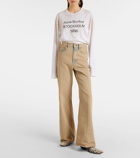 Acne Studios 2022F high-rise wide-leg jeans