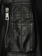 GIORGIO BRATO - Oversize Leather Bomber Jacket